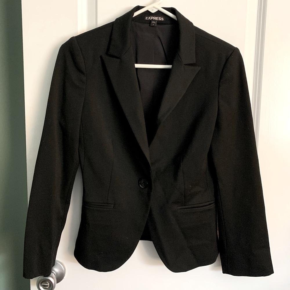 black below waist suit jacket